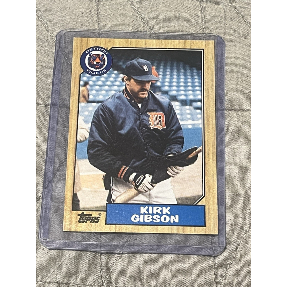 1987 Topps Kirk Gibson 765 Detroit Tigers Baseball Card Near Mint